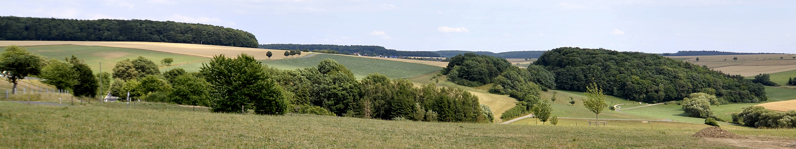 Landschaft mit Mittelgebirge im Hintergrund ©DLR
